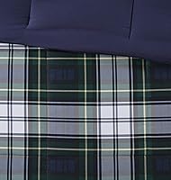 Vista 11 de Madison Park Essentials - Juego de ropa de cama con edredón a cuadros Parkston, funda a juego, cubierta antimanchas Scotchguard 3M, hipoalergénico