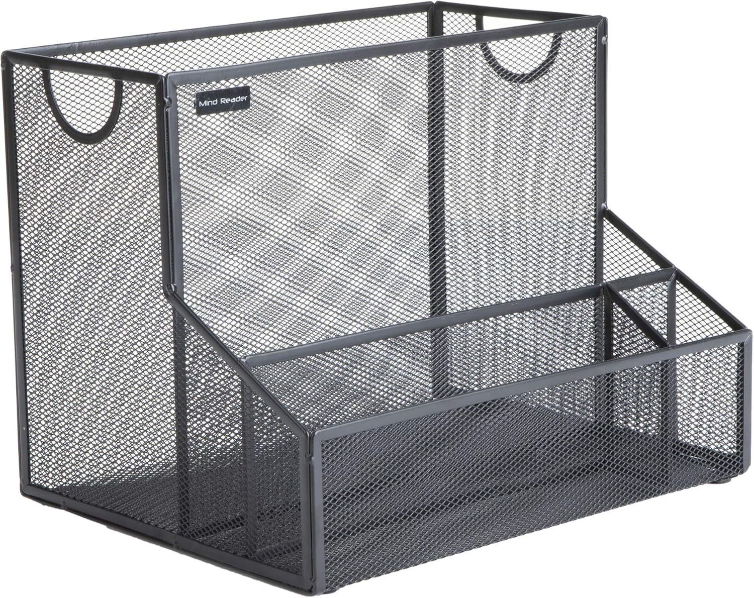 Mind Reader DEEPORG-BLK Metal Mesh Large File Storage Basket for A4 Paper, Legal Documents, Folder & Magazine Holder, Office Organization, Black 4 Comp: Home & Kitchen