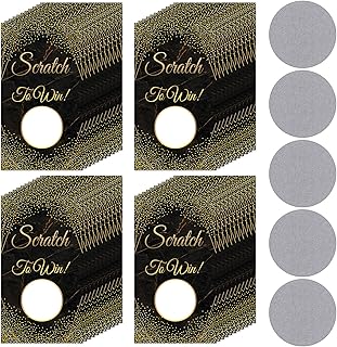 Outus 100 Pieces Gift Certificates Scratch Cards for Small Business Personalized Blank Gift Cards for Holiday, Christmas, Wedding, Birthday, Party Supply(Black)