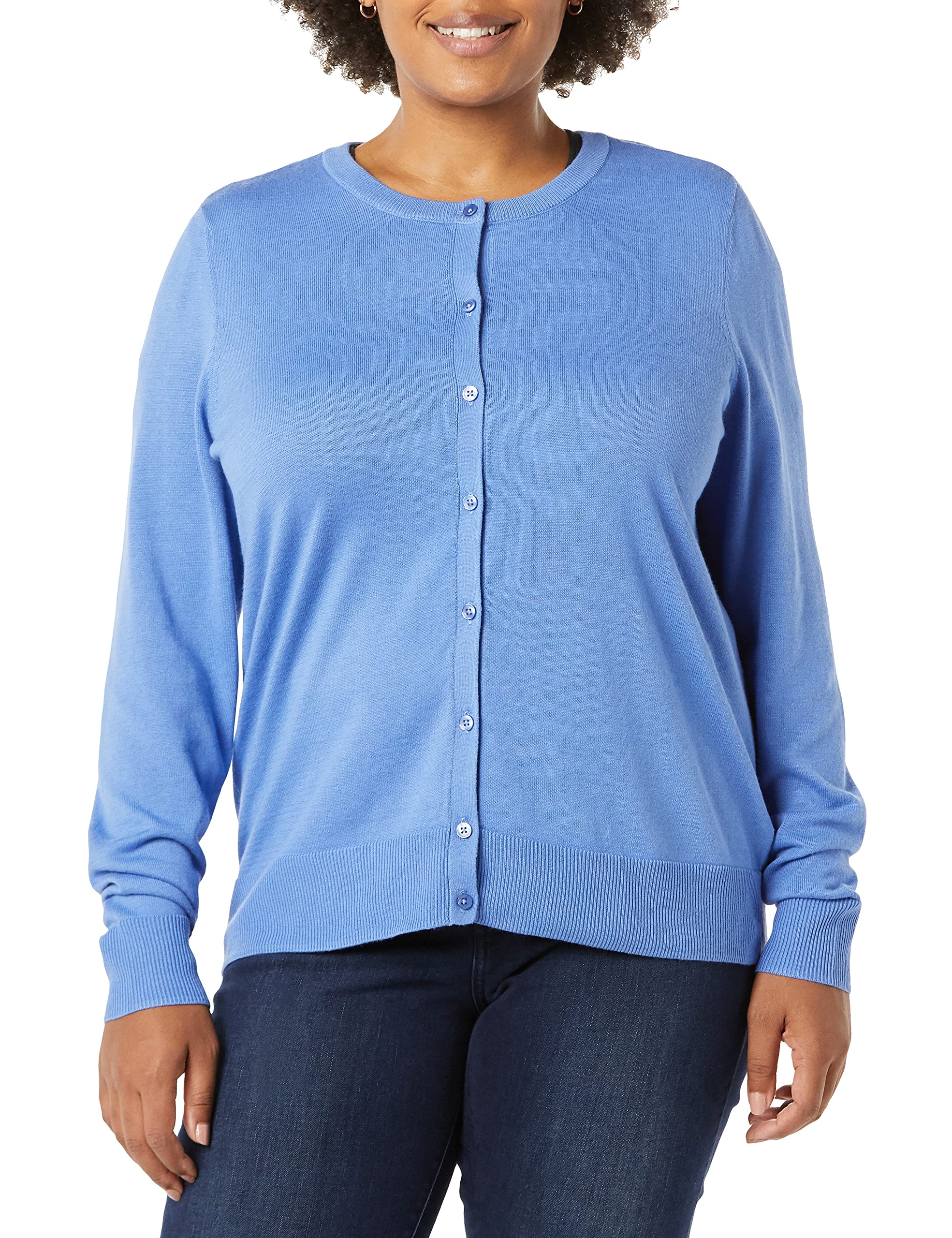 Amazon Essentials Cardigan Girocollo Leggero (Taglie Forti Disponibili) Donna
