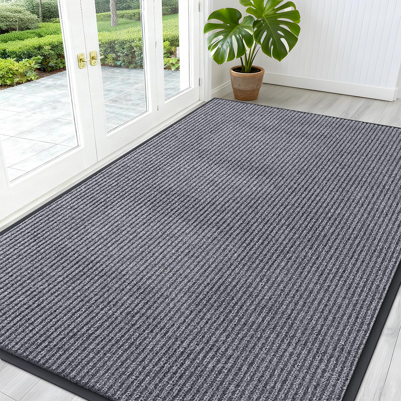 OLANLY Front Door Mat Indoor Outdoor Entrance, Waterproof Heavy Duty Doormat, Fade Resistant, Low Profile, Easy Clean Patio Porch Welcome Floor Mats for Entry, 29.5x17, Beige — view 95