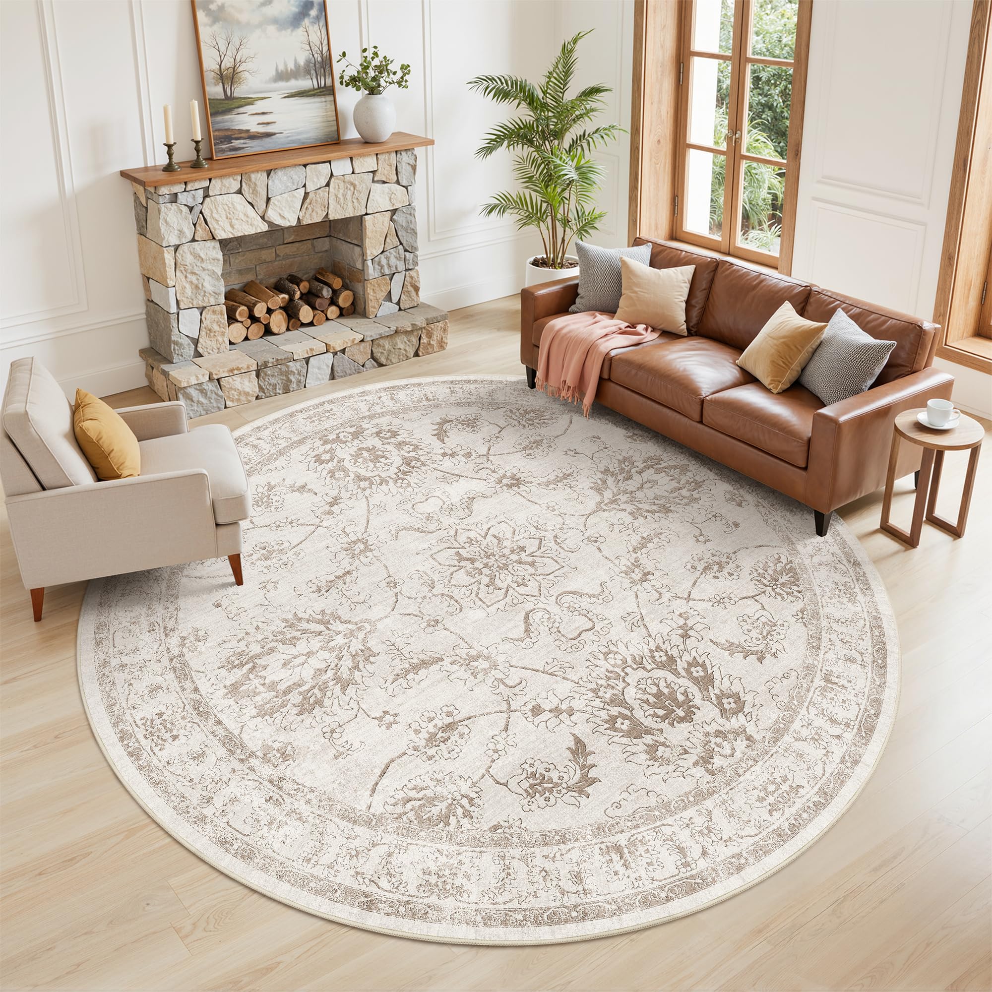 Madane Washable Round Rug