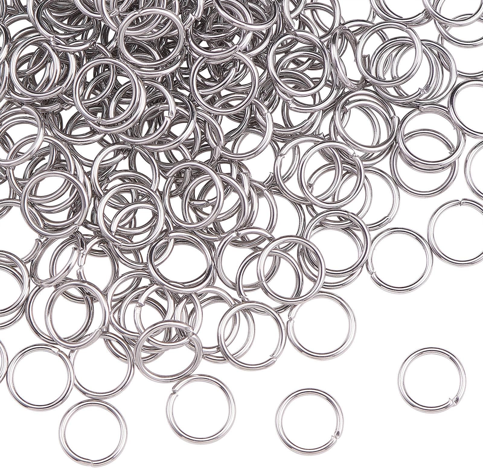 DanLingJewelryDanLingJewelry 2000 pcs 304 Stainless Steel Open Jump Ring Jewelry Making Metal Jump Ring 7mm Connectors Bulk Jewelry Findings