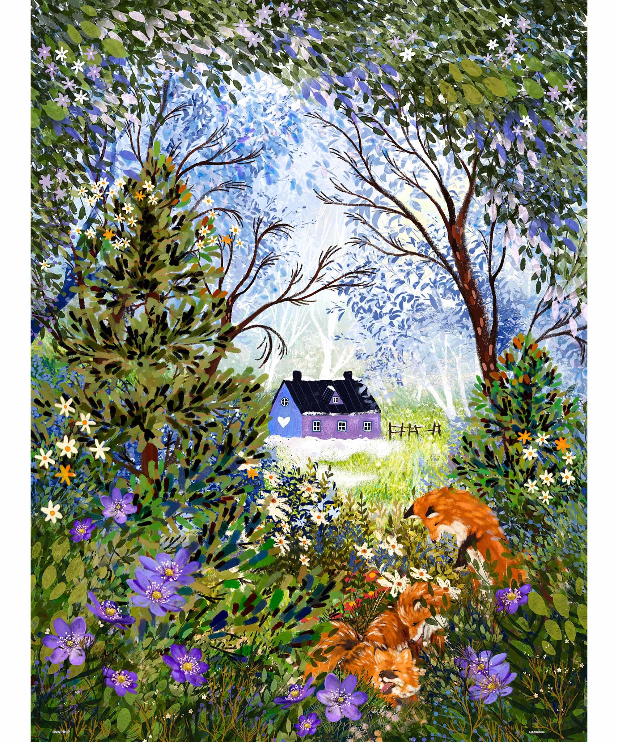 PieceRelax PieceClicks U1336 - Puzzle da 1000 pezzi per adulti, paesaggio di Laivi Põder - Thawing Woodland, puzzle da 1000 pezzi per adulti e famiglia, idea regalo, 63,3 x 47,6 cm