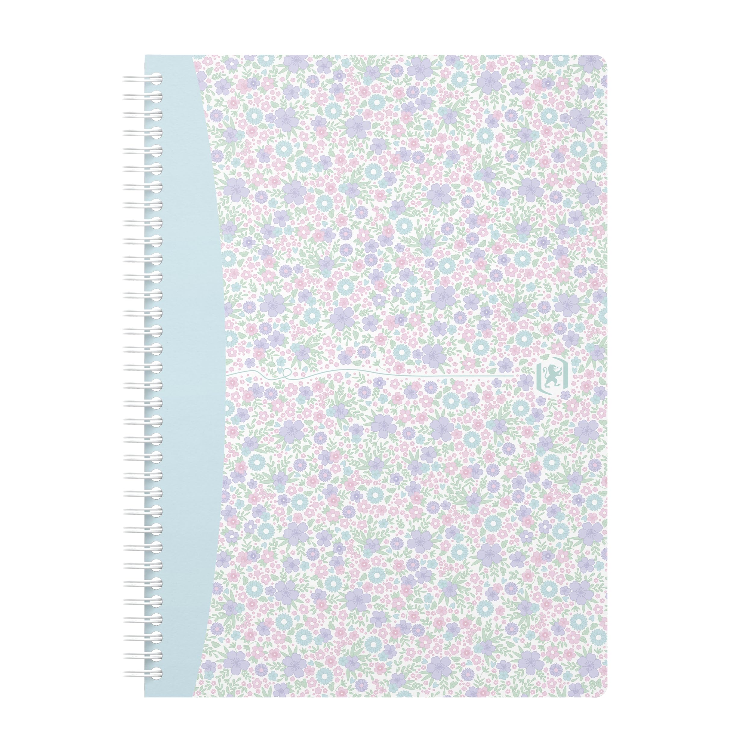 Oxford Spiral - Taccuino B5 floreale, 120 pagine, copertina morbida, 4 disegni, 5 pezzi