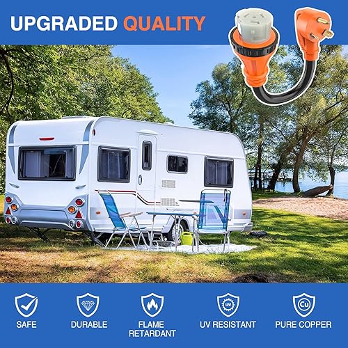 Miniatura 273 de Nilight Cable adaptador de cargador EV de 50 amperios a 50 amperios de 4 clavijas de cobre puro 250 V para soldador, conversión de enchufe Enchufe