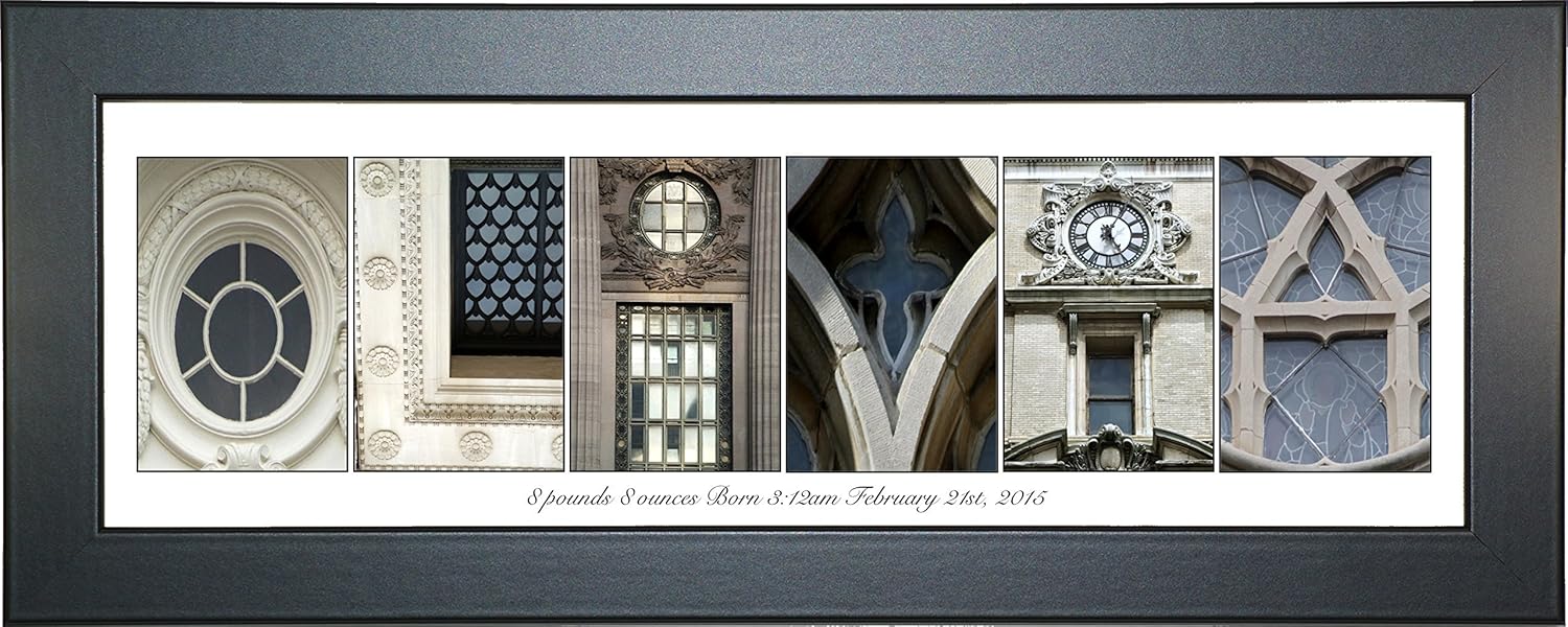 Creative Letter Art Personalized Baby Gift Name Sign for Newborn Baby Boy or Girl with 8 by 20 inch Shelf Top Frame and Hanger- Exclusively