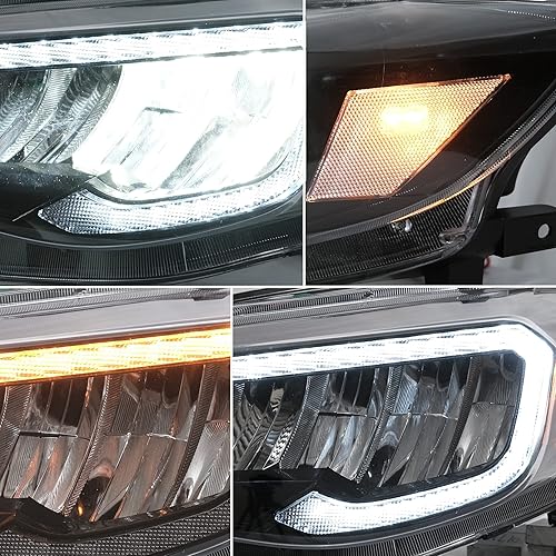 Miniatura 4 de VLAND Conjunto de faros delanteros para Subaru WRX Impreza 2008-2014 con DRL de arranque dinámico luz frontal LED con señal de giro secuencial