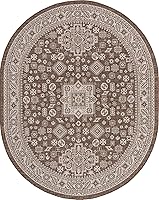 Vista 45 de Unique Loom Outdoor Aztec Collection Alfombra de área - Chalca (10 pies, redonda, azul/marfil)