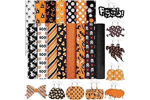 15 Pieces Classic Style Faux Leather Sheets for Halloween DIY Crafts and Decorations
