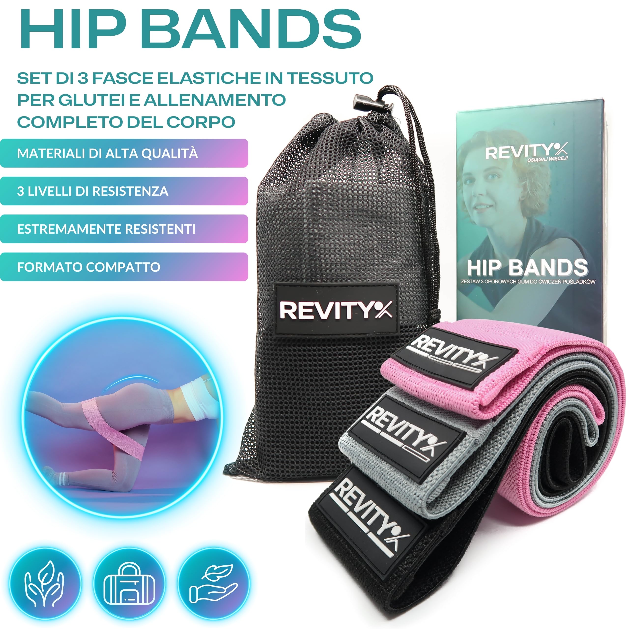 Kit Elastici Fitness Professionale - Pacchetto Allenamento Completo 19