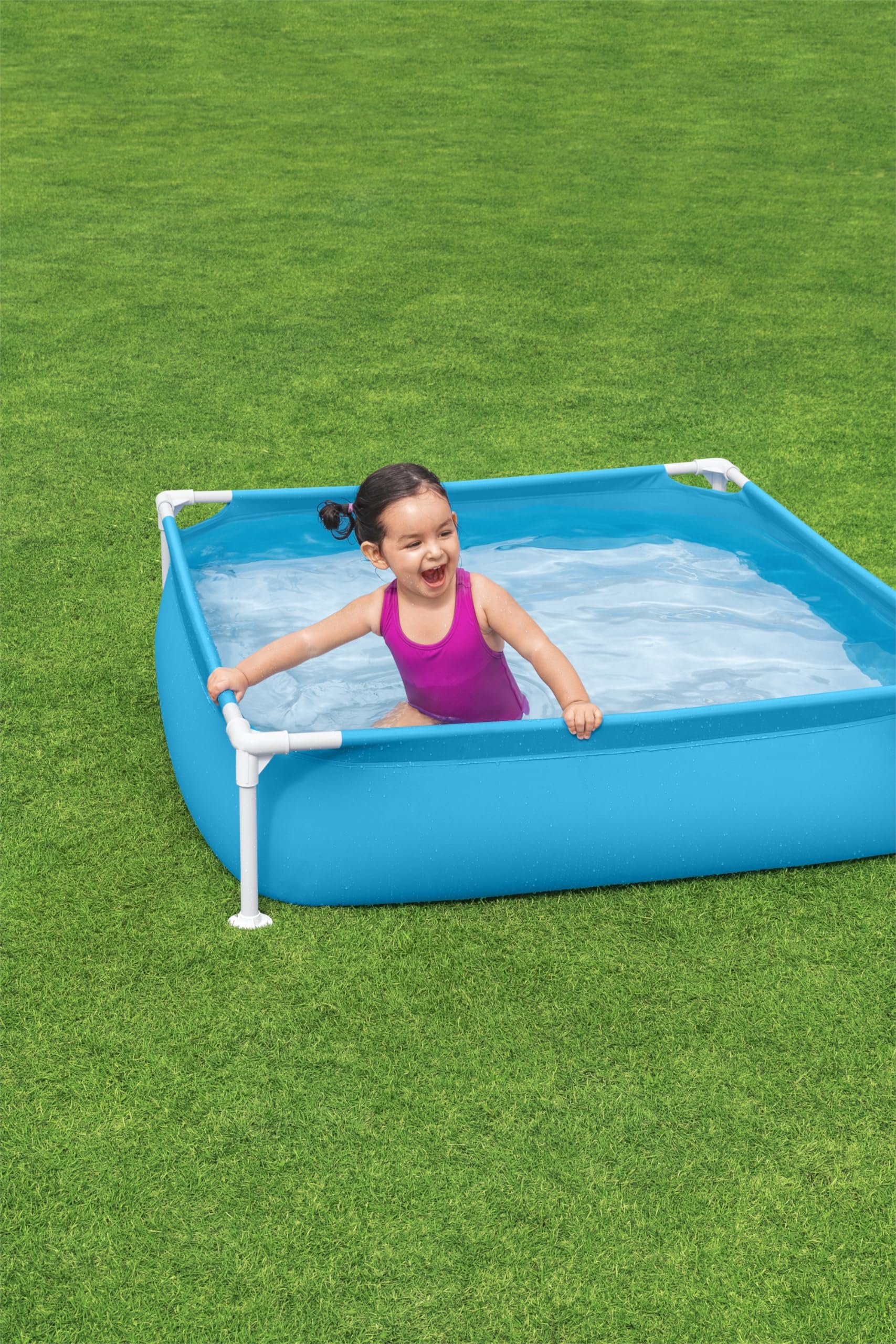 Bestway My First Frame Pool 122 x 122 x 30,5 cm blau eckig