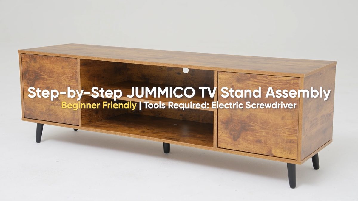 Amazon.com: JUMMICO TV Stand for 65 Inch TV, Mid Century Modern TV