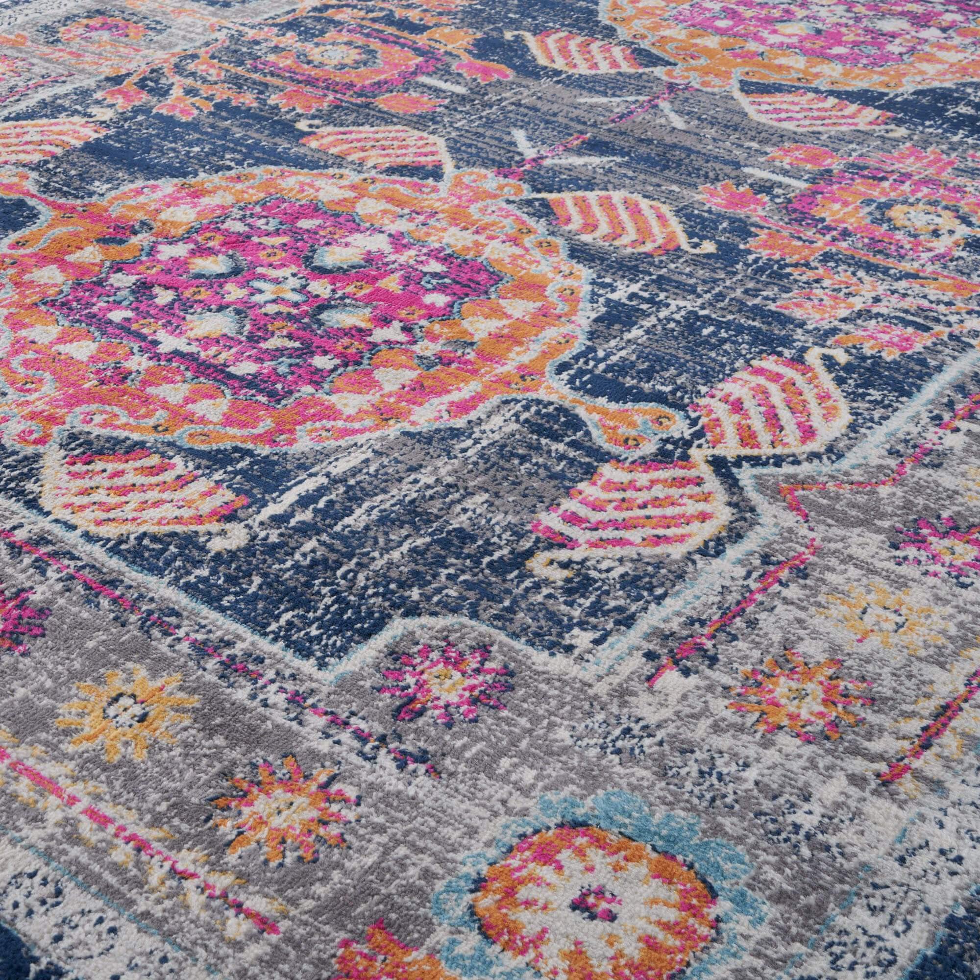 THE RUGS AREA RUG LIVING ROOM BEDROOM LARGE SMALL VINTAGE SOFT SHORT PILE BORDERED CLASSIC ORIENTAL DESIGN TRADITIONAL AZTEC CARPET - Image 3