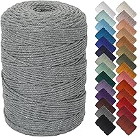Vista 19 de NOANTA - Cuerda de macramé color verde aguamarina, 1/8 pulgadas (3 mm) x 109 yardas (100 metros), cuerda de algodón colorido para colgar