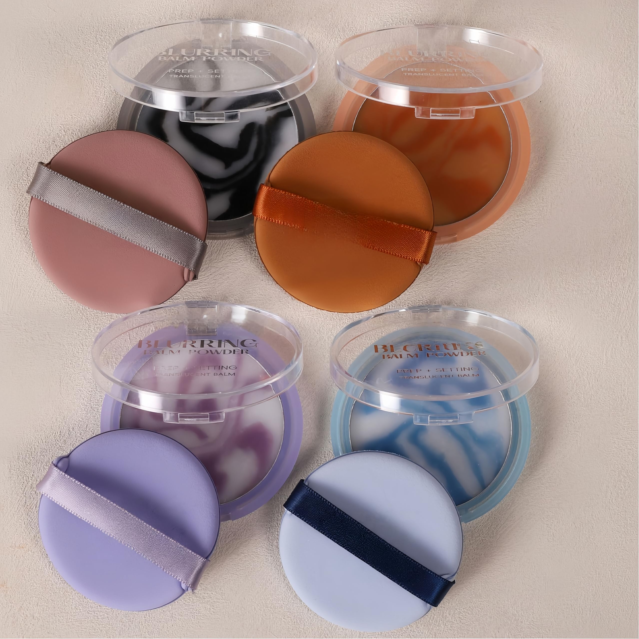 MAEPEOR Oil Control Pressed Powder 5 Colors Long Lasting Waterproof Matte Jelly Pressed Powder Skin-friendly and Powder-free Setting Finishing Face Makeup (05 Pink)