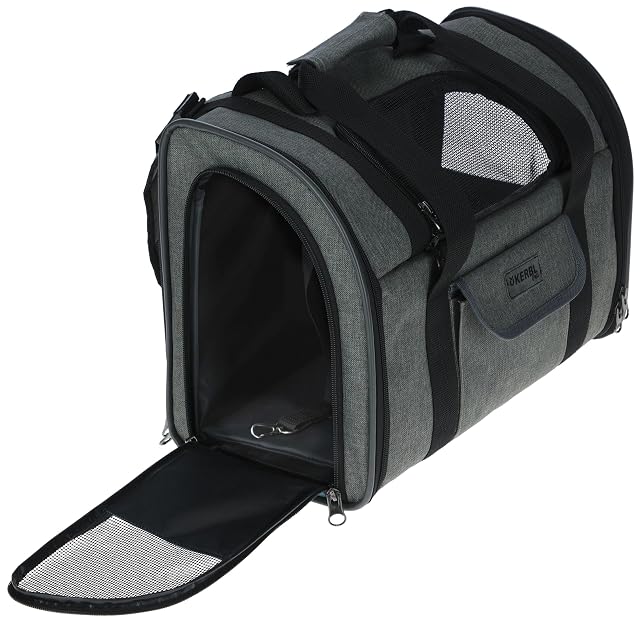Foto 5 de 8 de Kerbl Pet Mochila para Perros Vacation, transportín para Perros, Gris, Azul, 43x24x30cm, Tela Oxford