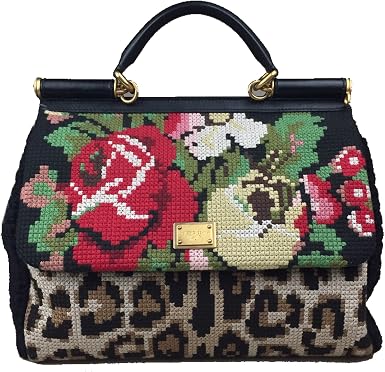 Amazon.com: Dolce \u0026 Gabbana grande Miss Sicilia tapiz bordado de flores a  mano Bolsa Bolso de mano cartera Bolsa : Ropa, Zapatos y Joyería