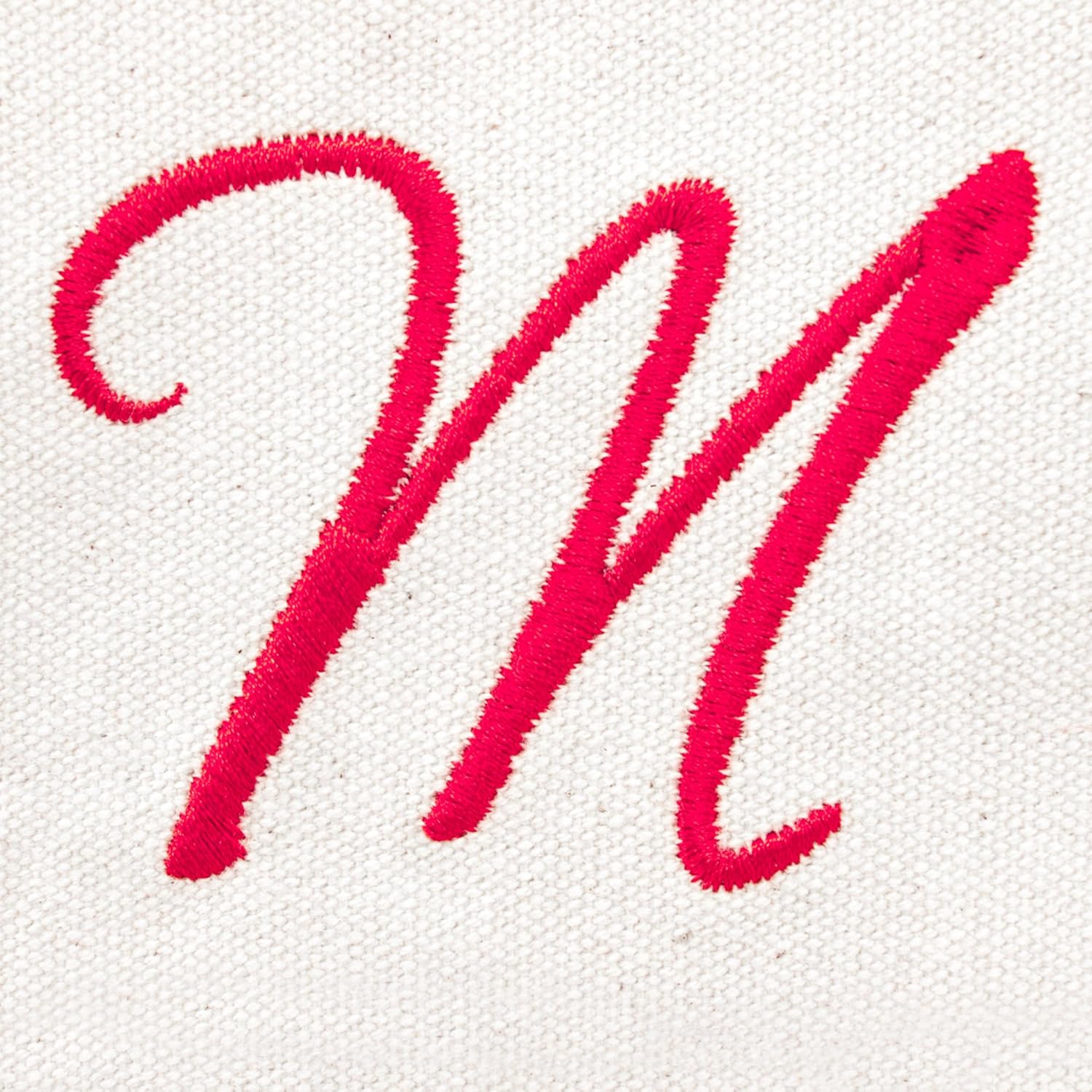DALIX Beach Tote Bag Shoulder Bags Striped Monogrammed Red Ballent Letter A - Z