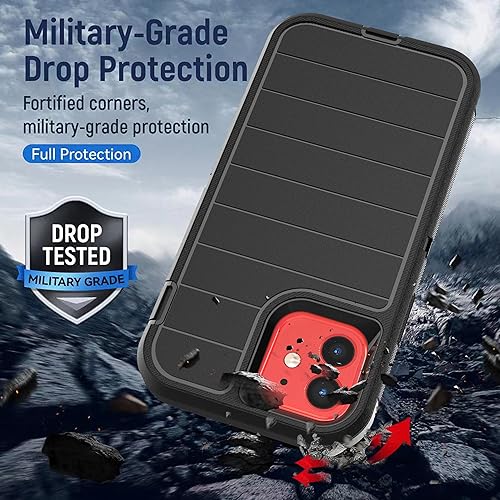 Miniatura 3 de YmhxcY Funda para iPhone 12  iPhone 12 Pro 2 protectores de pantalla de vidrio templado a prueba de caídas de 3 capas duradera a prueba de caídas,