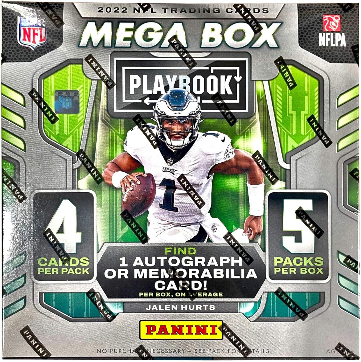 2022 Panini Playbook NFL Football MEGA Box (5 pks/bx)