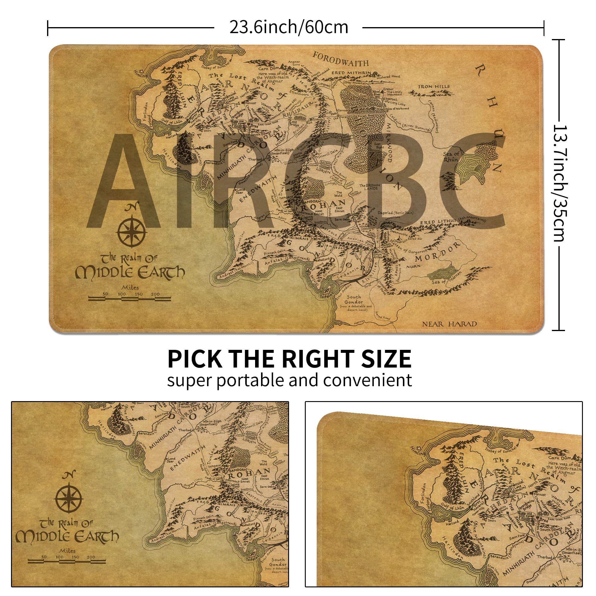 Amazon | MTG プレイマット ステッチエッジ - 中つ国の手描きの地図