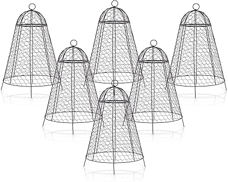 Relaxdays Pflanzenhut Im 24er Set, Pflanzhilfe, Pflanzenschutz Vor Frost Schnecken Voegeln Pvc Pflanzglocke Gruen - Foto 11