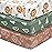 FIEMOL Baby Mini Crib Sheets Boy, Portable 38x26 Pack and Play Sheets Fitted for Playard and Pack N Play Mattress, 3-Pack Soft Microfiber Brown Lion