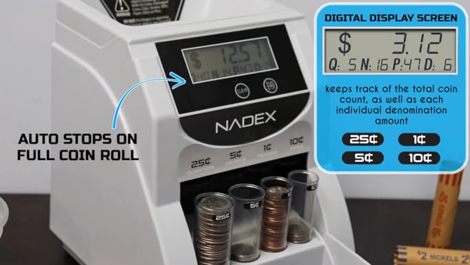 Amazon.com : Nadex S180 Digital Coin Counter, Sorter,and