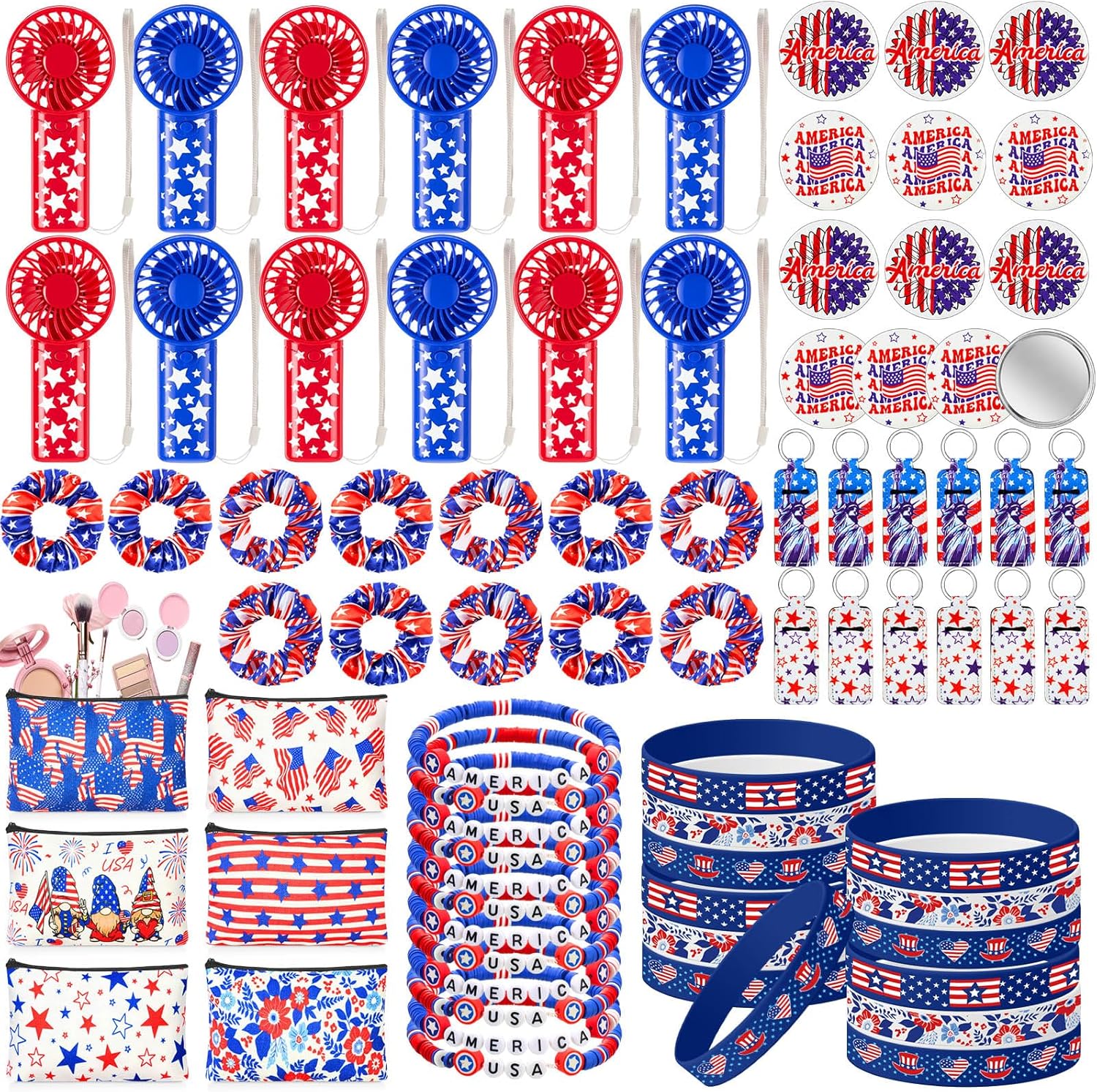 Retisee 84 Pcs Softball Senior Night Gifts, Softball Party Favors Bulk, Mini Handheld Fan, Cosmetic Bag, Bead Bracelet, Hair Band, Wristband, Lipstick Holder, Pocket Mirror for Team Women Birthday