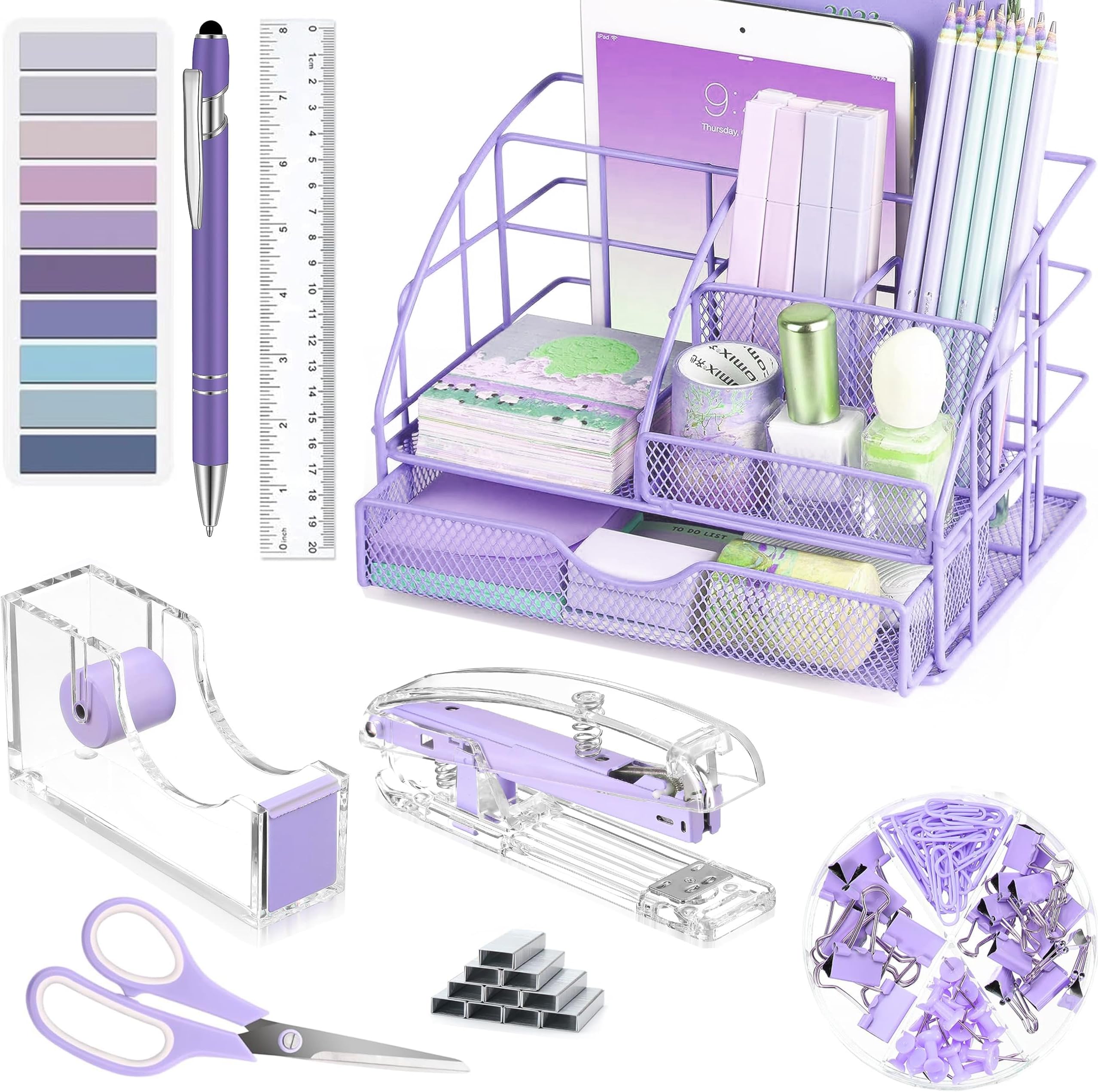 Purple Desk Organizers and Accessories, Purple Office