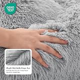 Bedsure Calming Cat Donut Bed Fluffy Pet Bed for Small Dogs, 60x60cm - 4