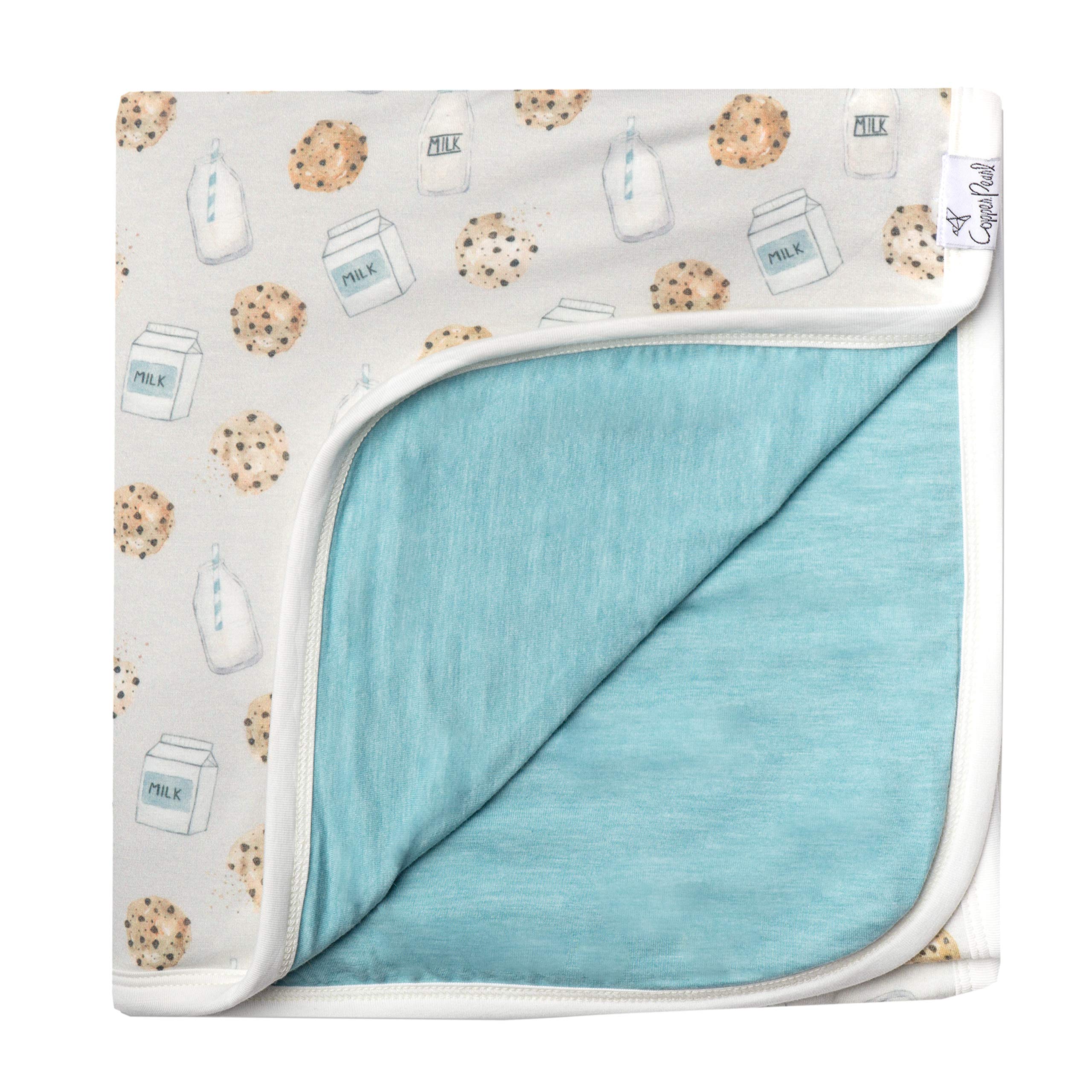 Large Premium Knit Baby 3 Layer Stretchy Quilt Blanket Chip by Copper Pearl