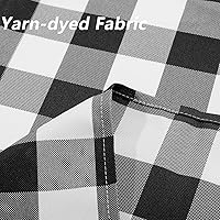 Vista 4 de Buffalo Check - Panel de puerta francesa con alzapaños ajustables, 25 pulgadas de ancho x 40 pulgadas de largo, negro/blanco