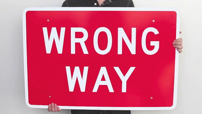 SmartSign 24 x 18 inch “Do Not Enter - Wrong Way” Metal Sign