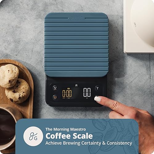Miniatura 2 de Greater Goods Báscula de café digital precisa para máquina de vertido, con temporizador para gran prensa francesa y uso general de cocina, diseñada