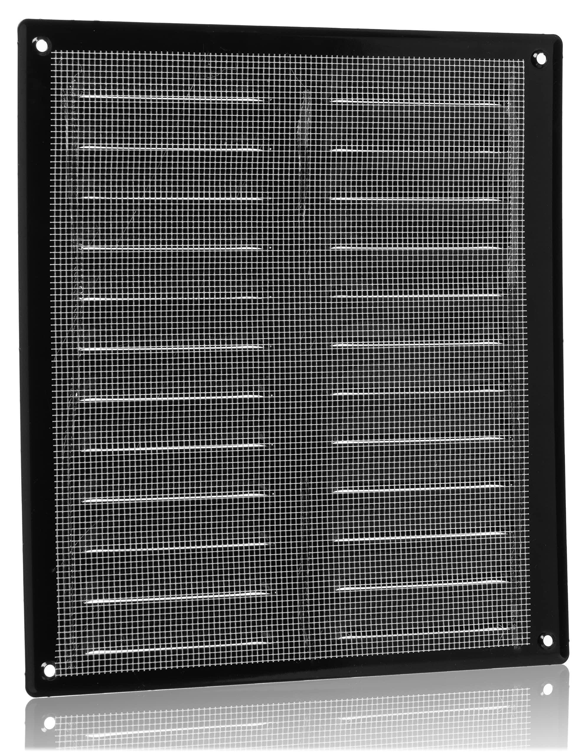 260x280mm / 10x11 inch Black Metal Ventilation Grille with Flyscreen - Air Vent Cover, 260x280mm / 10x11'' - Image 3