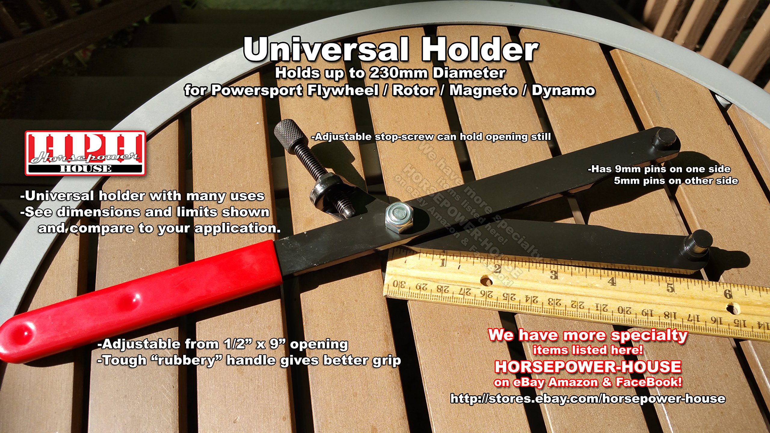 Amazon.com: 通用支架工具,可幫助拆卸飛輪轉子磁性迪納摩,適用於