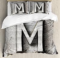 Vista 38 de Ambesonne Juego de funda de edredón de baloncesto, silueta de jugador de baloncesto, promoción de campeonato de competencia de atleta, juego de ropa