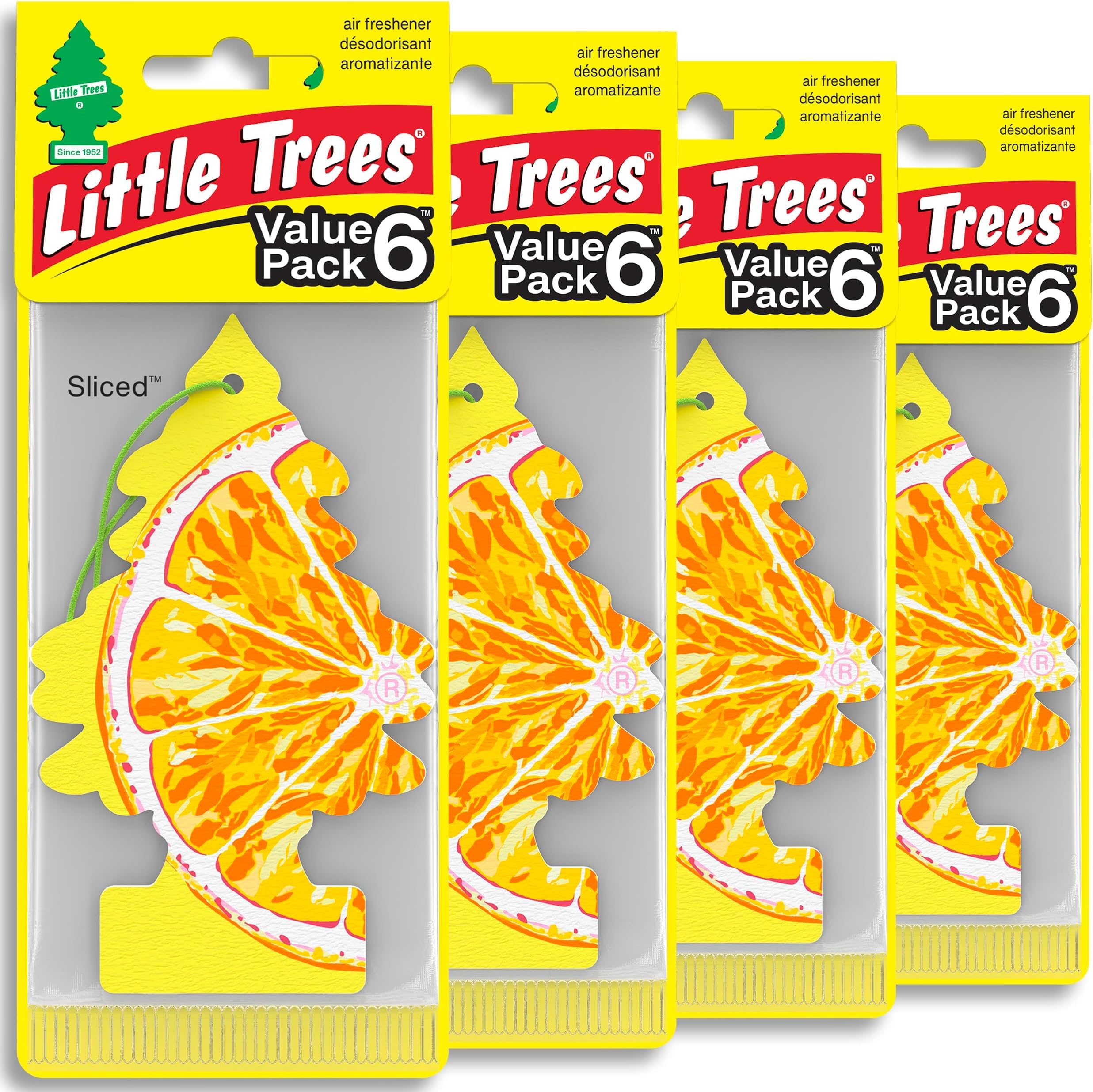 LITTLE TREES Car Air Freshener | Hanging Tree Provides Long Lasting Scent for Auto and Home | Sliced, 24 Air Fresheners (Pack of 36)