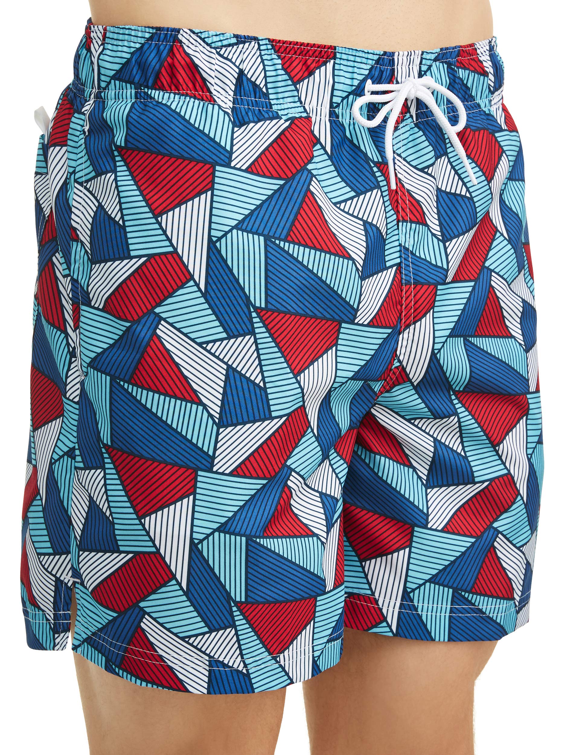 George Mens Magic Triangle Americana 6-Inch Swim Short (X-Large)