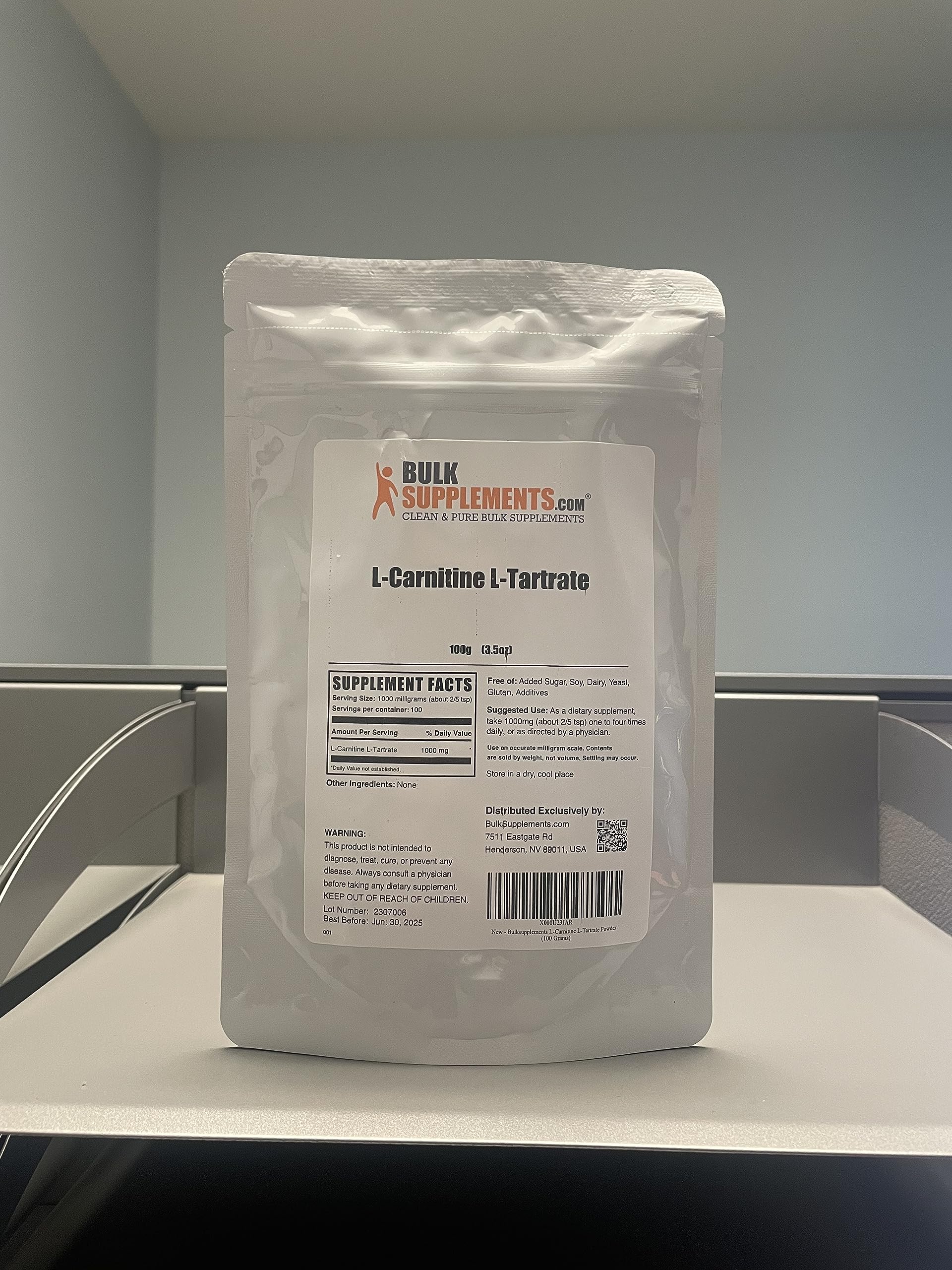 Amazon.com: BulkSupplements.com L-Carnitine Tartrate Powder - Amino Acid  Powder, Carnitine Supplement