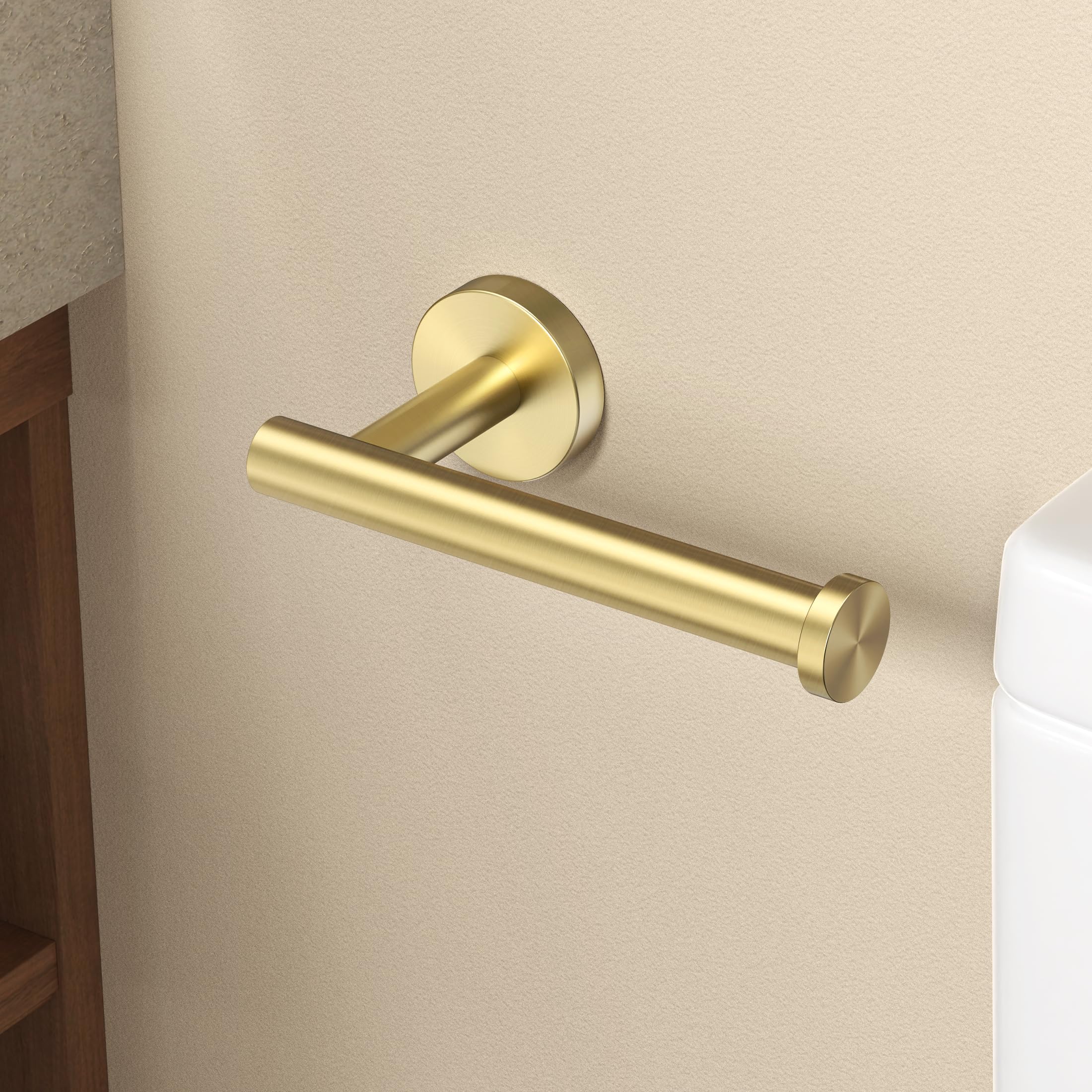 KES Bathroom Toilet Paper Holder Brushed Gold Wall Mount Toilet Roll Holder SUS304 Stainless Steel, A2175S12-BZ
