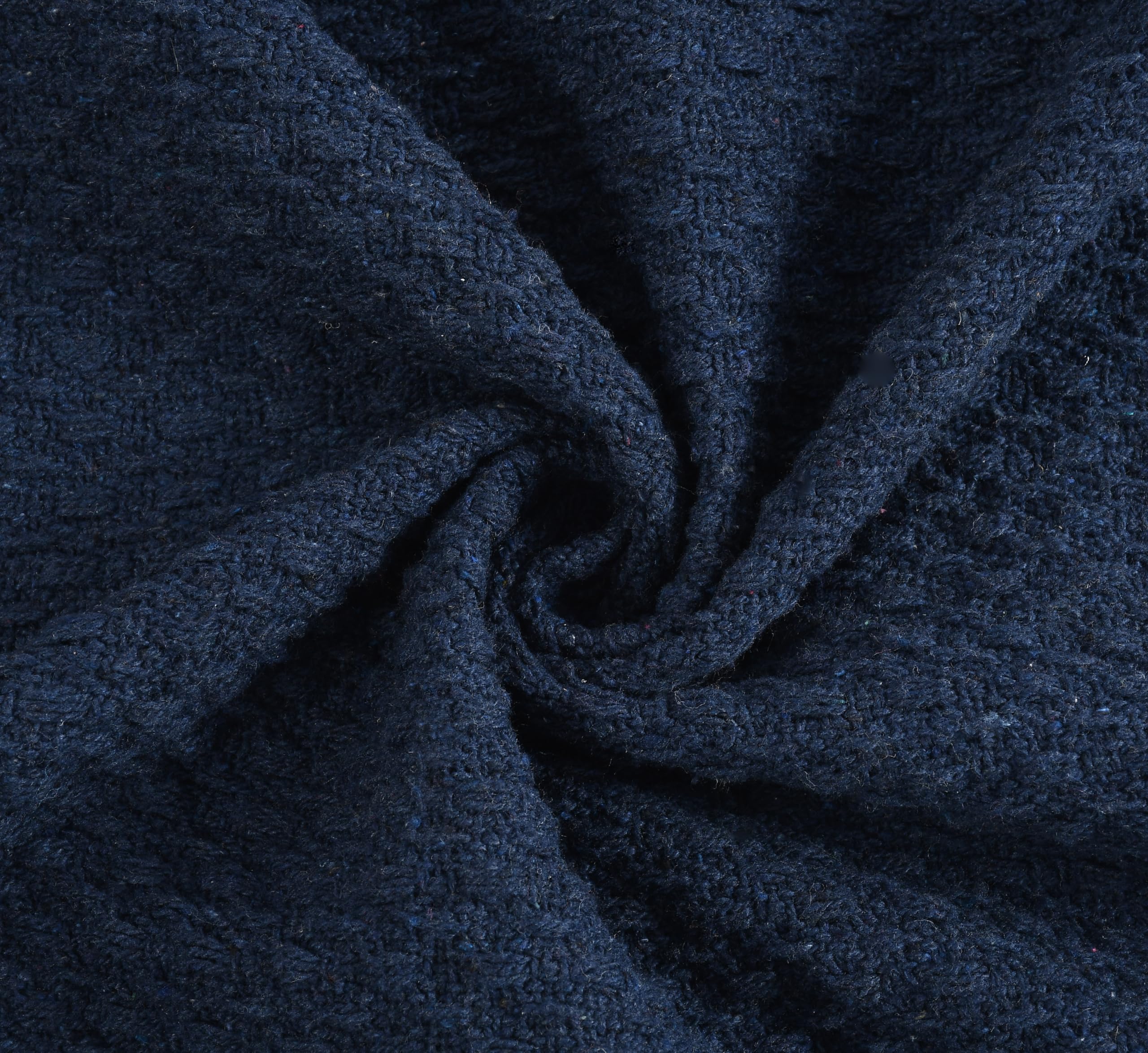 SASHAA WORLD Weaved Navy Cotton Throw | Ideal for Your Home, Living Room, Sofa, Bed, Chair, Picnic & Used for Gift | 130X180 cm 3