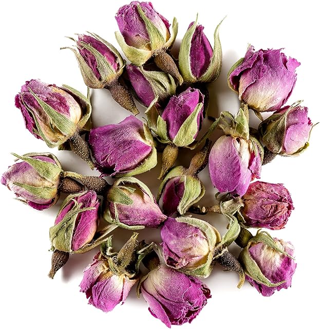 Damask Rose Bud Organic Quality - Dried Rosebud - Rosebud Edible Culinairy Food Grade 100g