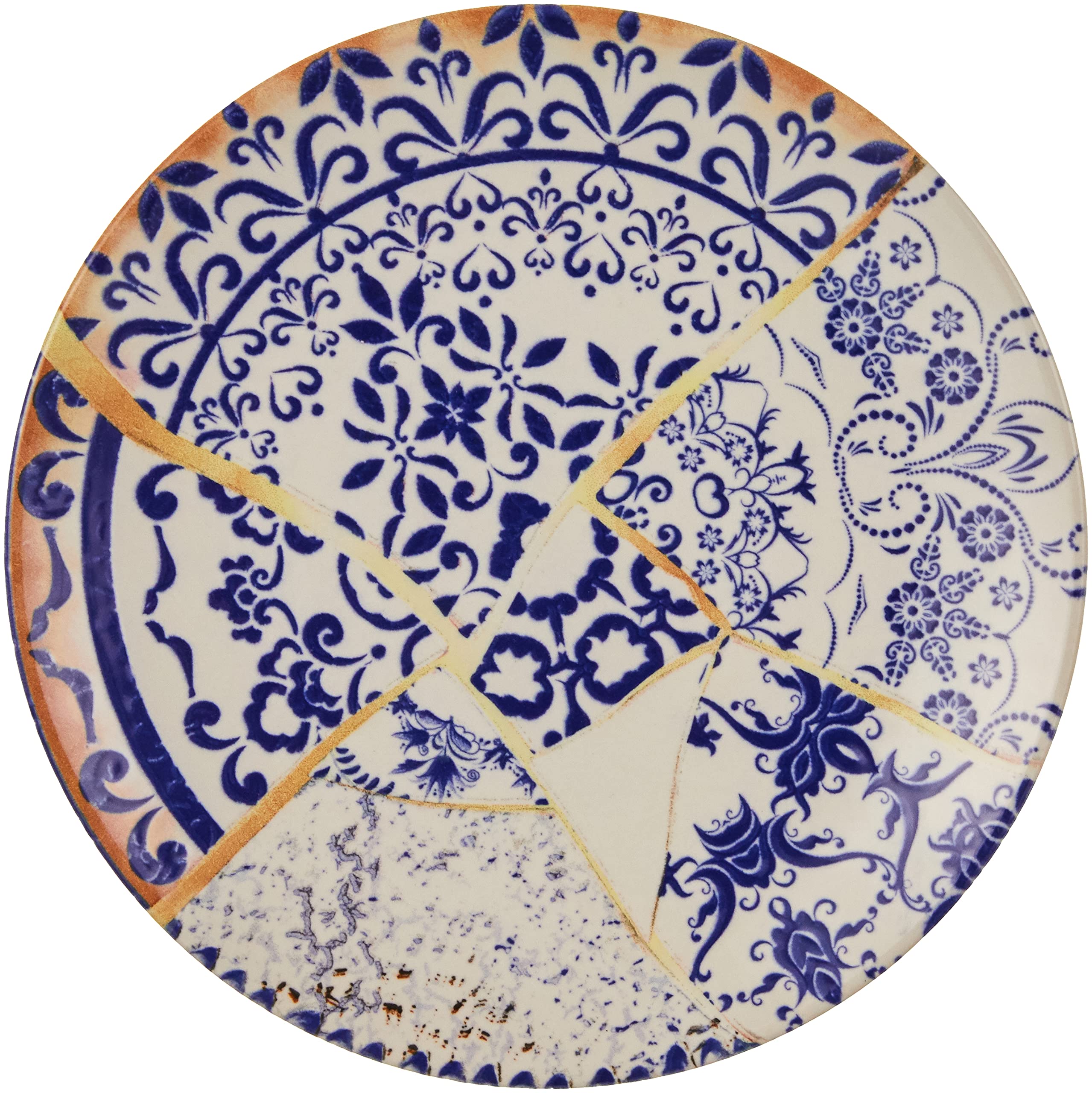 H&H Alyssa Set 12 Piatti Frutta, Stoneware, Cm20