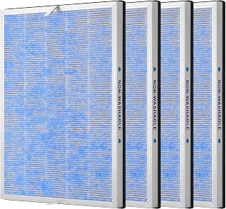 4 Pack MSA3/MSA3S True HEPA Filter Replacement Compatible with Membrane Solutions MSA3 and MSA3S Air Purifier Upgraded 4-in-1 H13 True HEPA Filter
