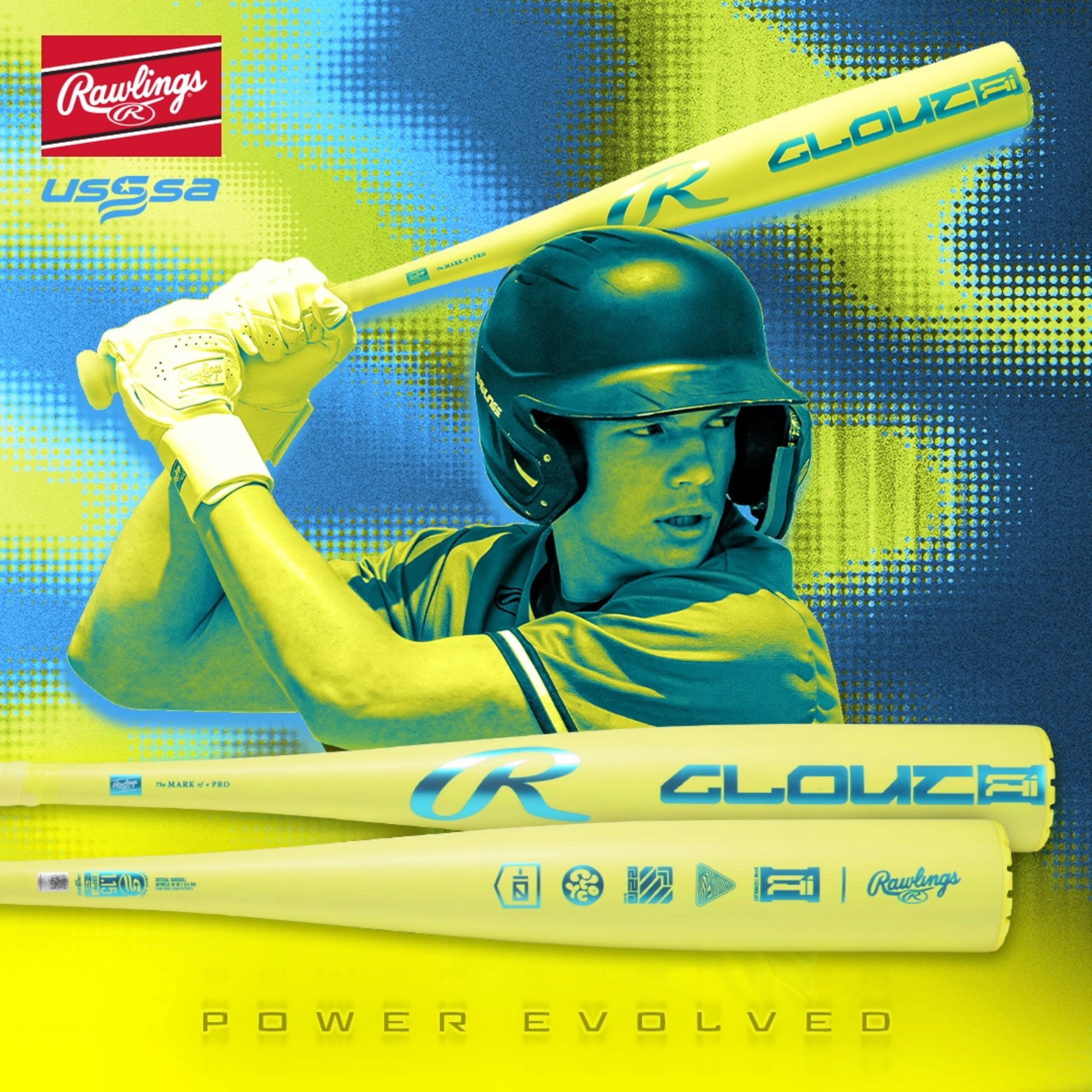 Rawlings | 2026 | Mazza da baseball Clout Ai | USSSA | -8 / -10 Drop | 2 3/4" Barrel | 1 pezzo in lega