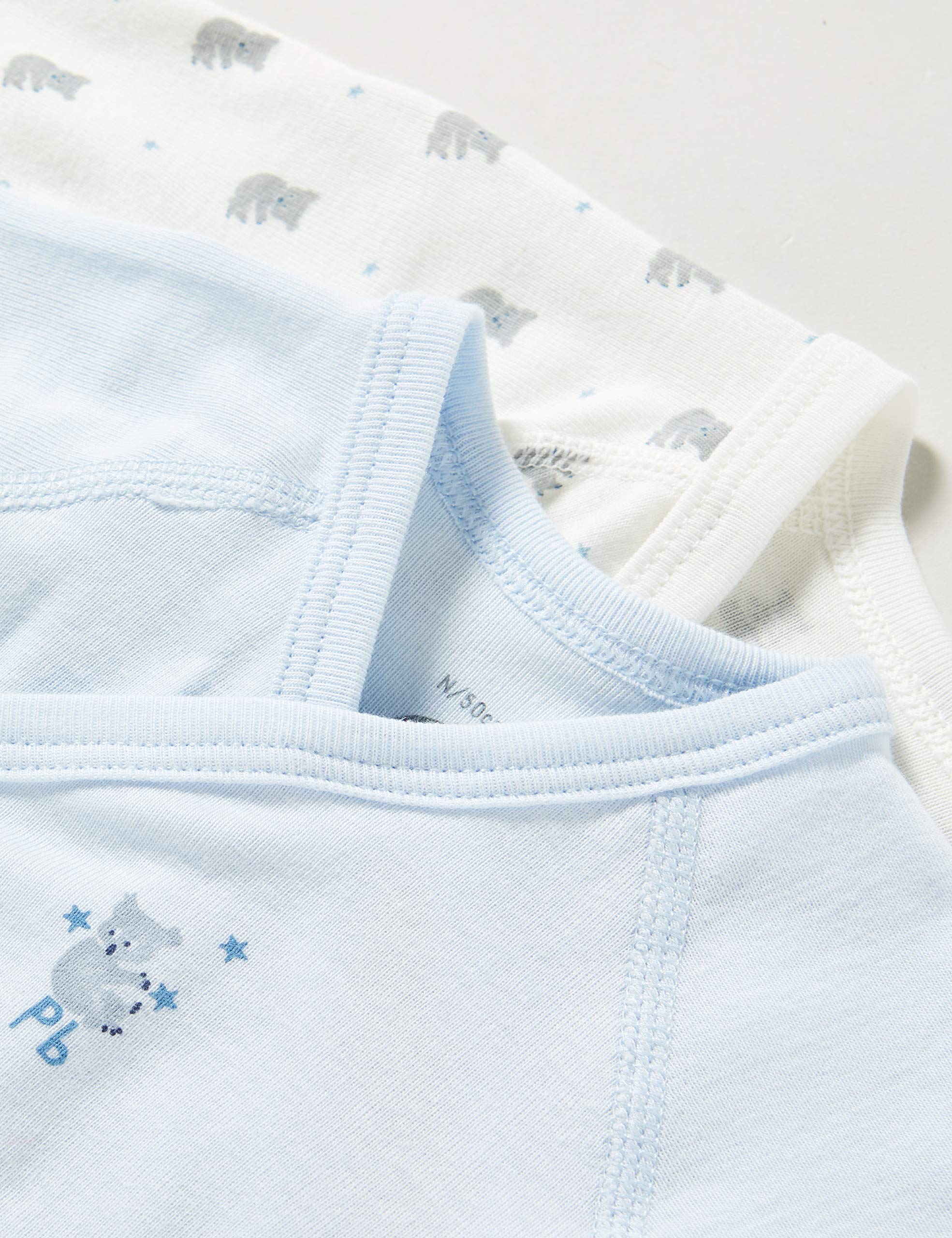 Petit Bateau Unisex Baby 5 Bodies Naiss Ml Variannai Baby- und Kleinkind-Unterwäscheset, Blau Weiß / / Grau Weiß, Geburt