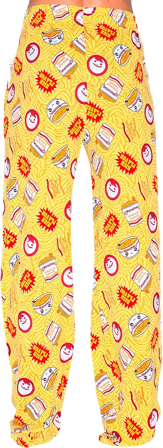Mad Engine Adult Unisex Maruchan Ramen Noodles Fun Adult Christmas Lounge Pajama Pants